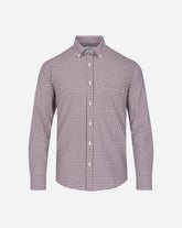 Camisa Sport Popelina a Cuadros Vino
