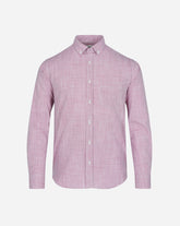 Camisa Sport Slub a Cuadros Rosa Medio