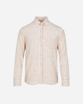 Camisa Sport Efecto Lino Naranja