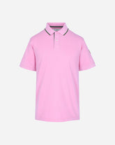 Polo Piqué con Contrastes Rosa