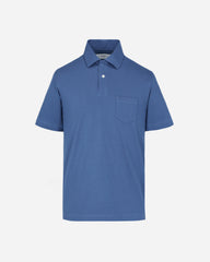Polo Jersey Cuello Camisero Azul Claro