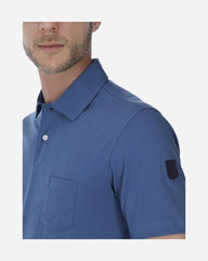 Polo Jersey Cuello Camisero Azul Claro