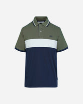Polo Piqué con Contrastes Olivo