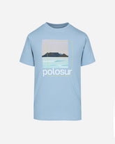Playera T-shirt Tejido Jersey Azul Claro Print Frontal