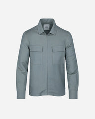 Chamarra De Lino Y Viscosa Gris