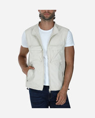 Chaleco Con Bolsas Beige