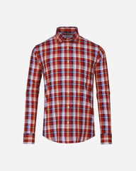 Camisa Casual Regular Fit Cuadros Rojo