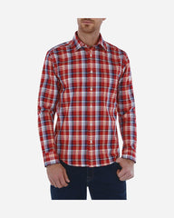 Camisa Casual Regular Fit Cuadros Rojo