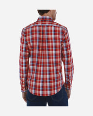 Camisa Casual Regular Fit Cuadros Rojo