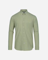 Camisa Casual Oxford Microdiseño Verde Claro