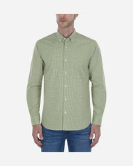 Camisa Casual Oxford Microdiseño Verde Claro