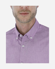 Camisa Casual Algodón Oxford Lisa Violeta