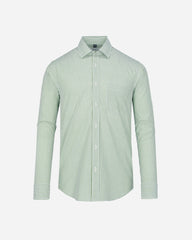 Camisa Casual Popelina Rayas Verde