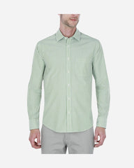 Camisa Casual Popelina Rayas Verde