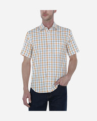 Camisa Casual Manga Corta Maquinilla Naranja