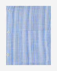 Camisa Casual Slub Barcode Azul Claro