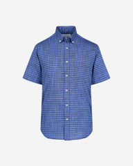 Camisa Casual Slub Graph Azul