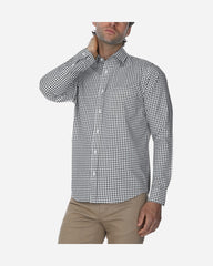 Camisa Casual Popelina a Cuadros Negros