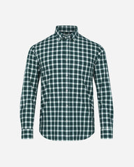Camisa Casual Popelina Cuadros Marino