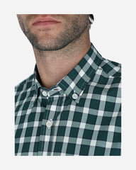 Camisa Casual Popelina Cuadros Marino