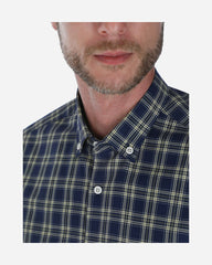 Camisa Casual Popelina Cuadros Marino