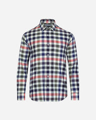 Camisa Sport Twill a Cuadros Marino