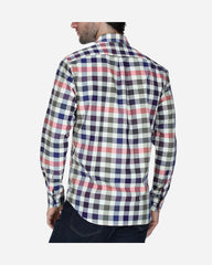Camisa Sport Twill a Cuadros Marino