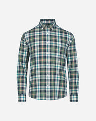 Camisa Sport Panama a Cuadros Olivo