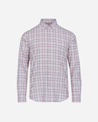 Camisa Sport Twill a Cuadros Vino