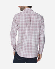 Camisa Sport Twill a Cuadros Vino