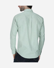 Camisa Sport Popelina a Cuadros Verde Claro