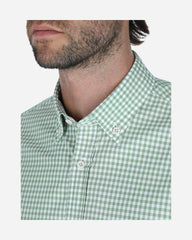 Camisa Sport Popelina a Cuadros Verde Claro