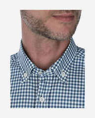 Camisa Sport Popelina a Cuadros Verde Claro