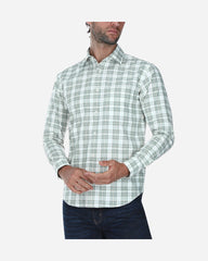 Camisa Sport Panama a Cuadros Olivo