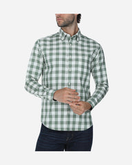 Camisa Sport Panama a Cuadros Olivo