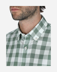 Camisa Sport Panama a Cuadros Olivo