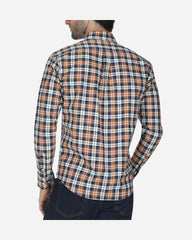 Camisa Sport Popelina a Cuadros Naranja