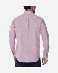 Camisa Sport Slub a Cuadros Rosa Medio