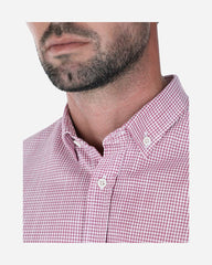 Camisa Sport Slub a Cuadros Rosa Medio