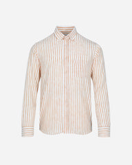 Camisa Sport Efecto Lino Naranja