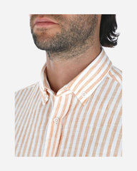 Camisa Sport Efecto Lino Naranja