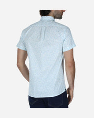 Camisa Sport Diseño Floreado Azul Claro
