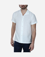 Camisa Sport Regular Fit Blanco Diseño Liso