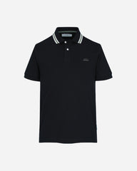 Polo Pique Liso Manga Corta Negro