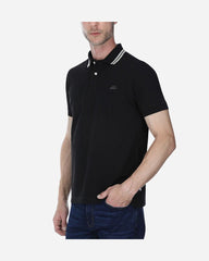 Polo Pique Liso Manga Corta Negro