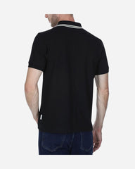 Polo Pique Liso Manga Corta Negro