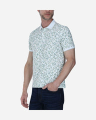Polo Pique Estampado Olivo