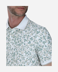 Polo Pique Estampado Olivo