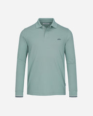 Polo Pique Liso Manga Larga Verde Claro