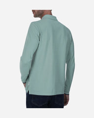 Polo Pique Liso Manga Larga Verde Claro